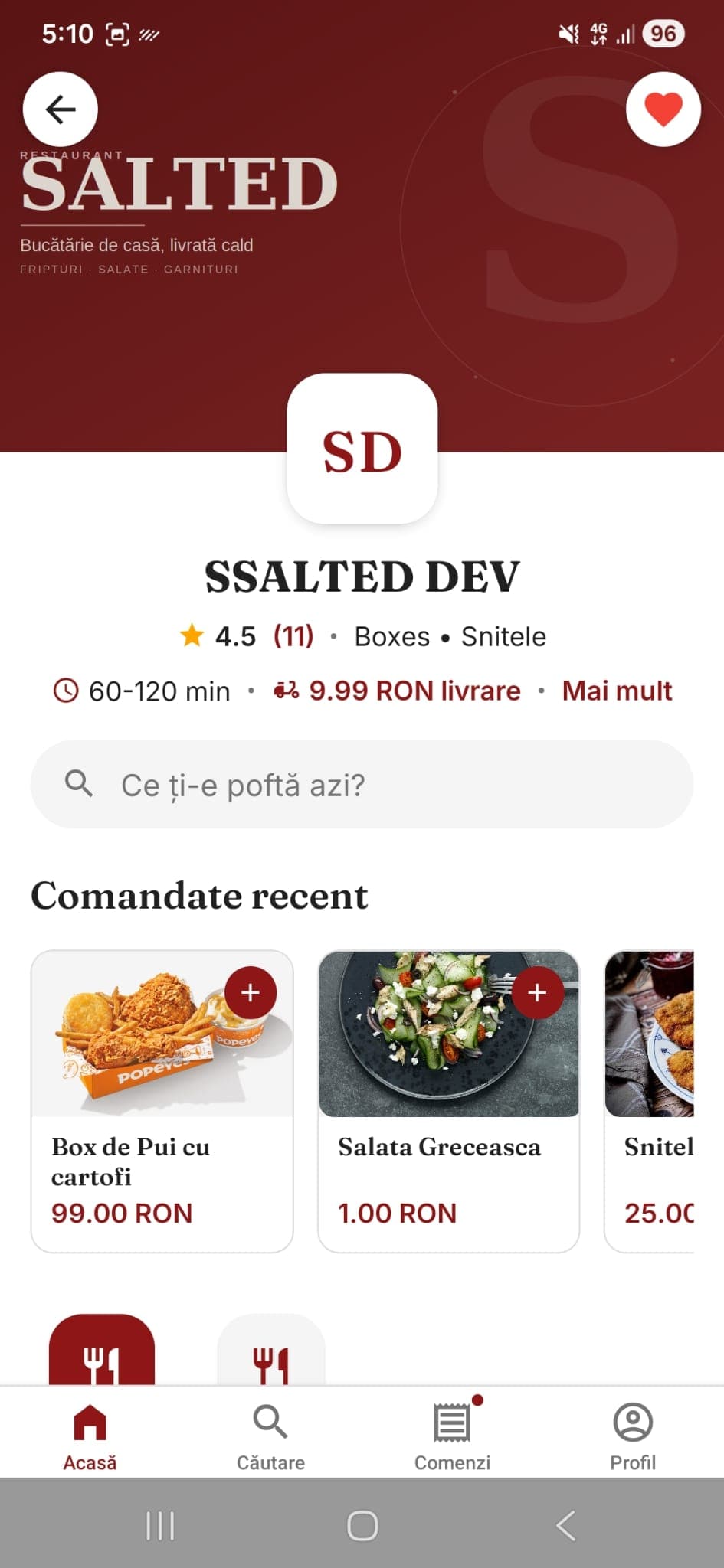 SSALTED — profil restaurant și meniu